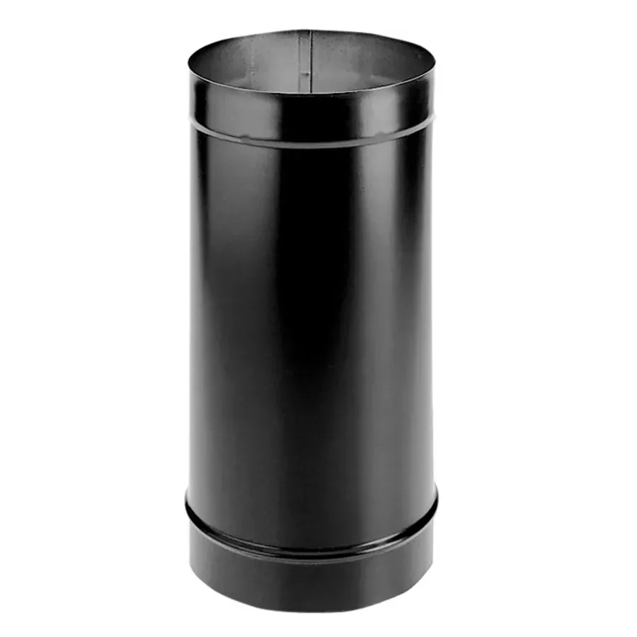 DuraVent DuraBlack 6" x 24" Black Single Wall Stove Pipe