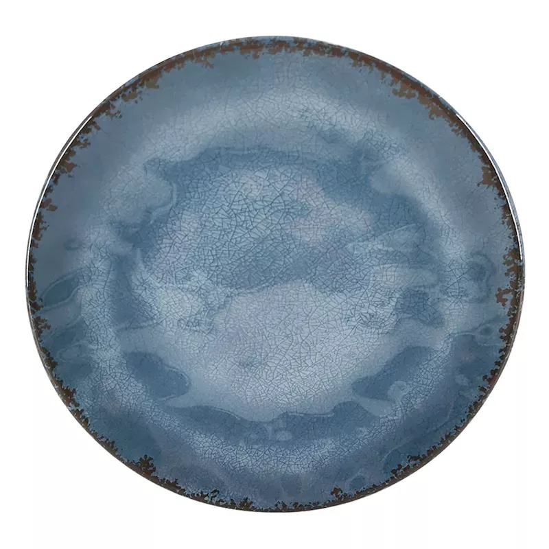 Dusty Blue Melamine Dinner Plate, 11"