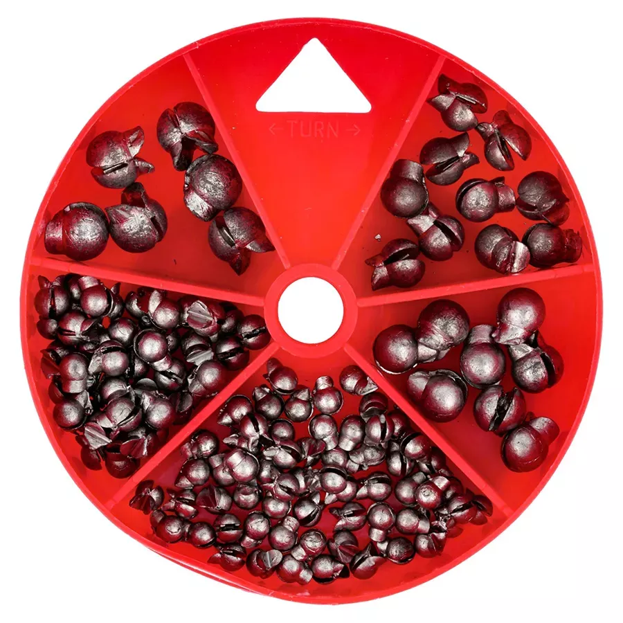 Eagle Claw Removable Split-Shot Sinker Assortment - 124 pcs