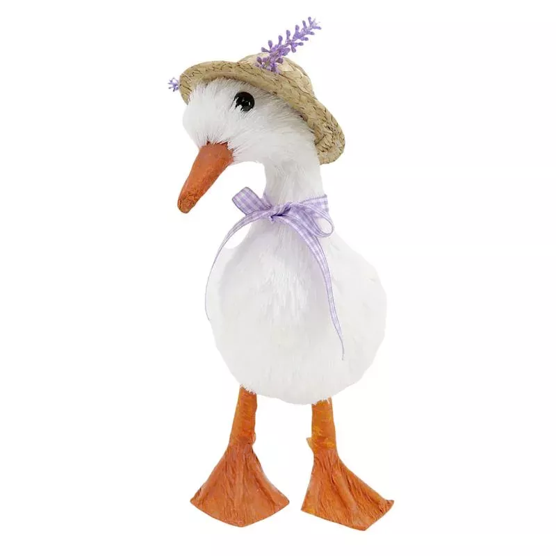Easter White Sisal Duck, 8"