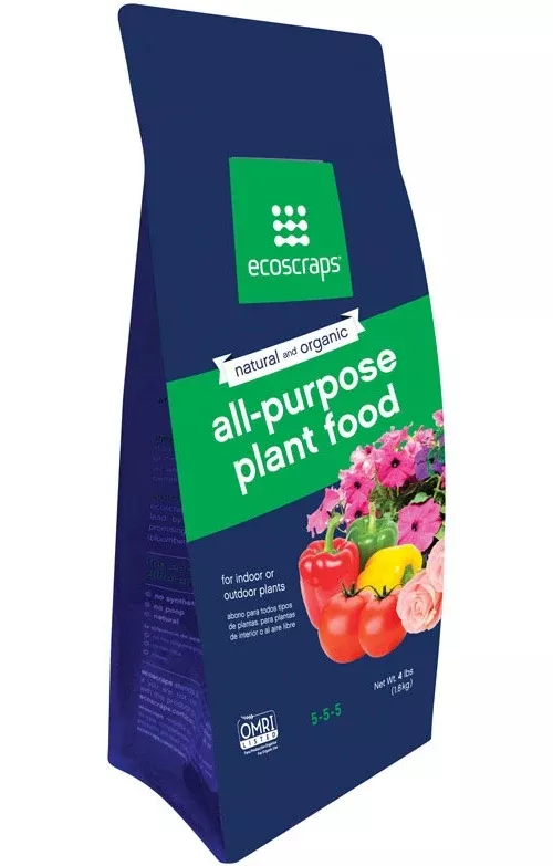 EcoScraps PFAP15IN4001 Natural & Organic All Purpose Plant Food, 4 Lbs