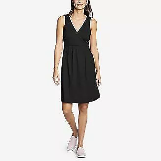 Eddie Bauer Aster 7 Day Crossover Dress Black Women’s Size Medium NWT
