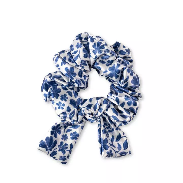 Elyse Breanne Design - Satin Scrunchie, Porcelain Floral