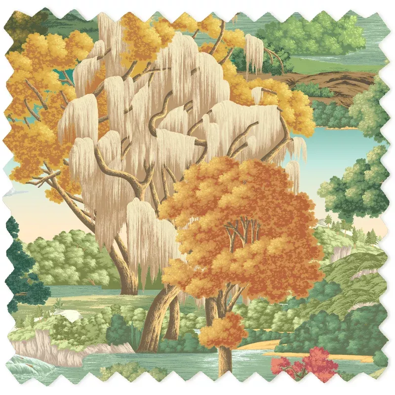 Enchanted Gardens Evergreen Velvet Fabric