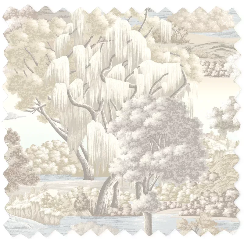 Enchanted Gardens Winter White Linen Fabric