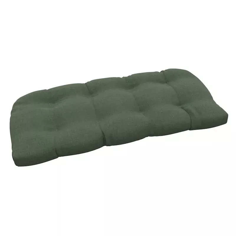Endive Green Premium Outdoor Wicker Settee Cushion