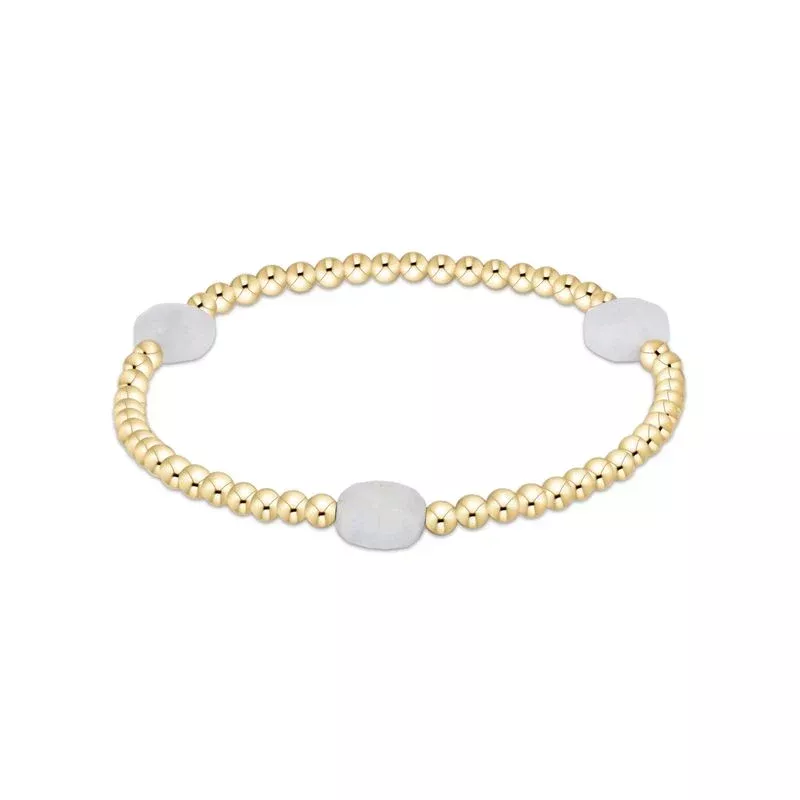 enewton - Admire Gem 3mm Gold Bracelet, Aquamarine