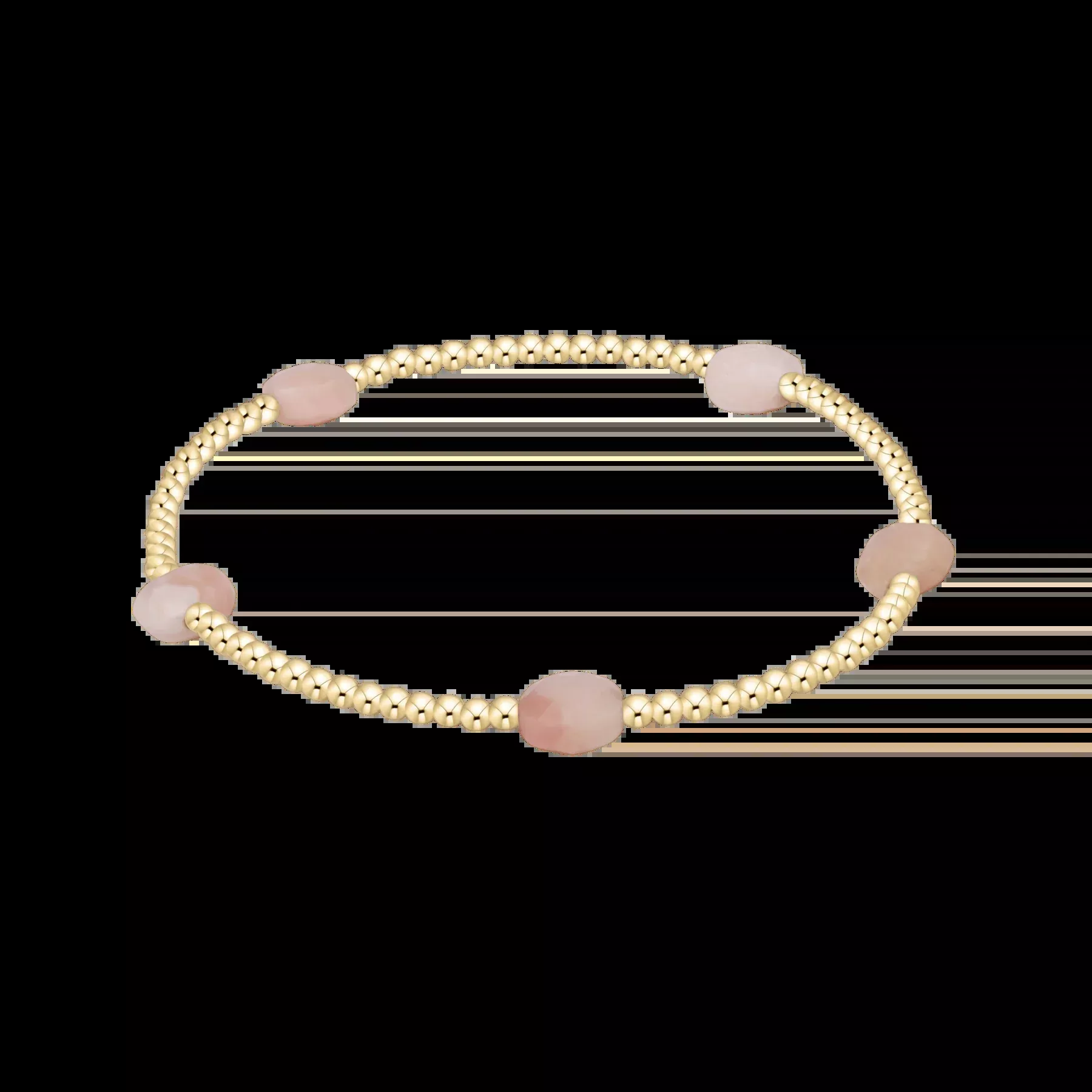 enewton - Admire Small Gem 2mm Gold Bracelet, Pink Opal