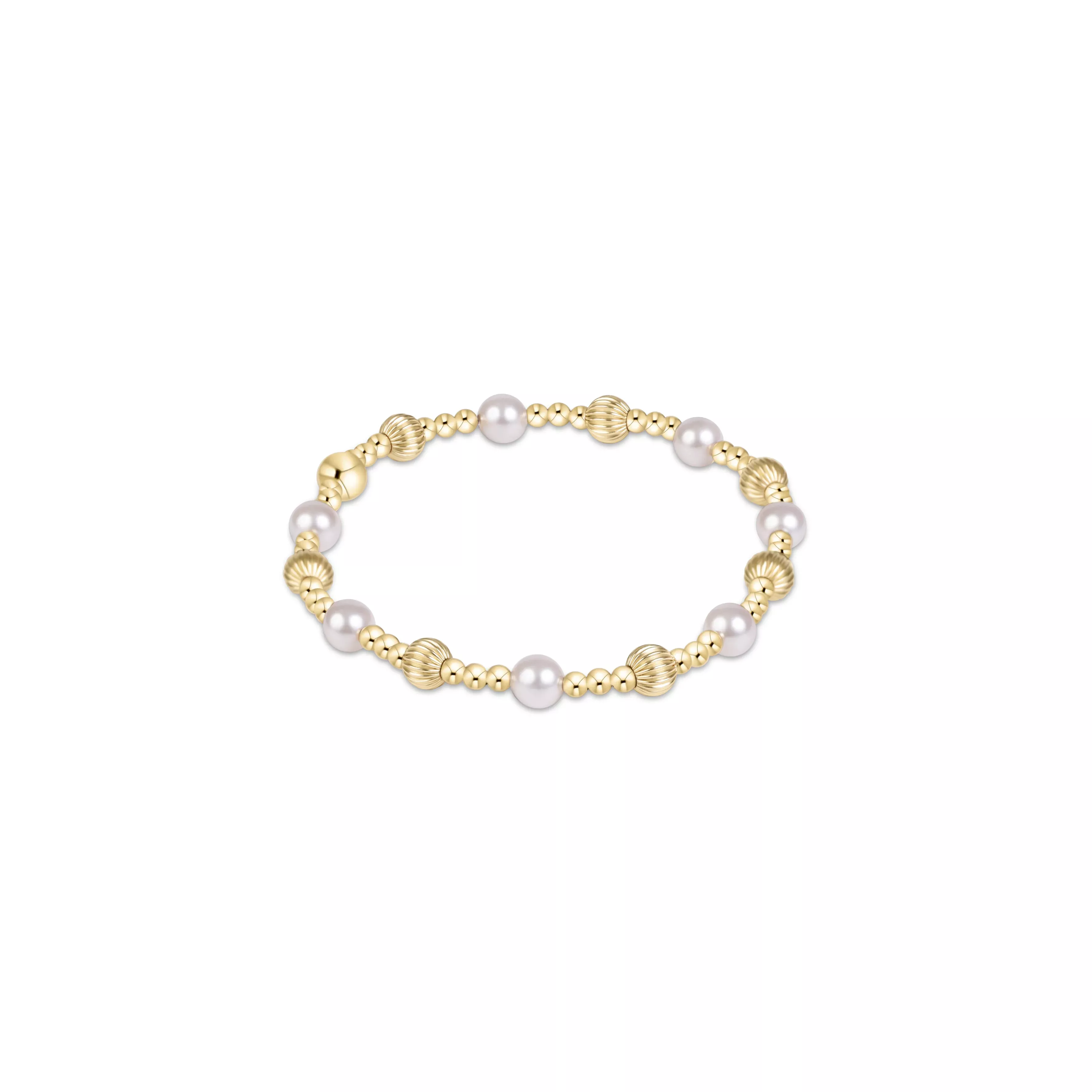 enewton - Dignity Sincerity Gold 5mm Bracelet, Pearl