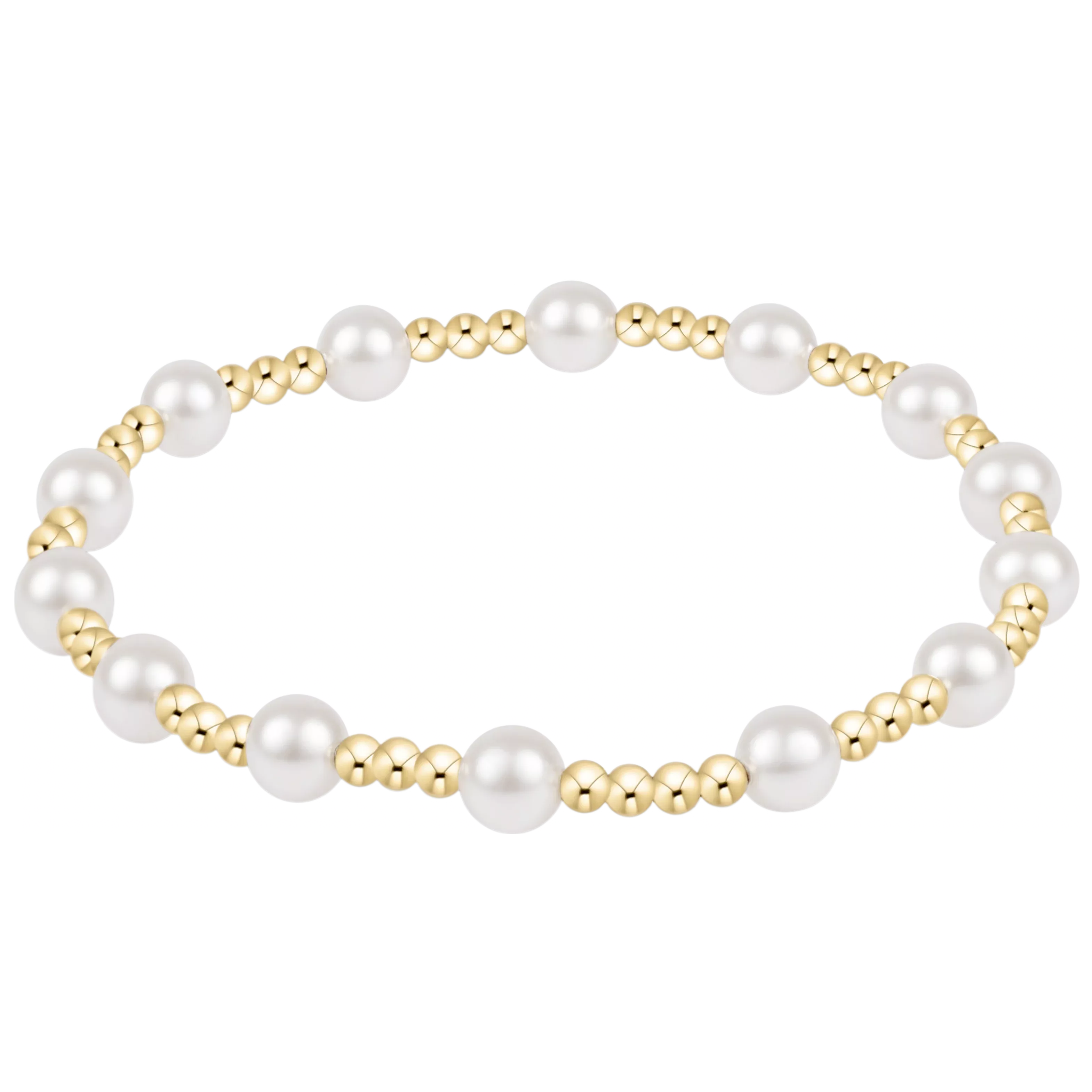 enewton - Extends Classic Sincerity Pattern 5mm Beaded Bracelet, Pearl