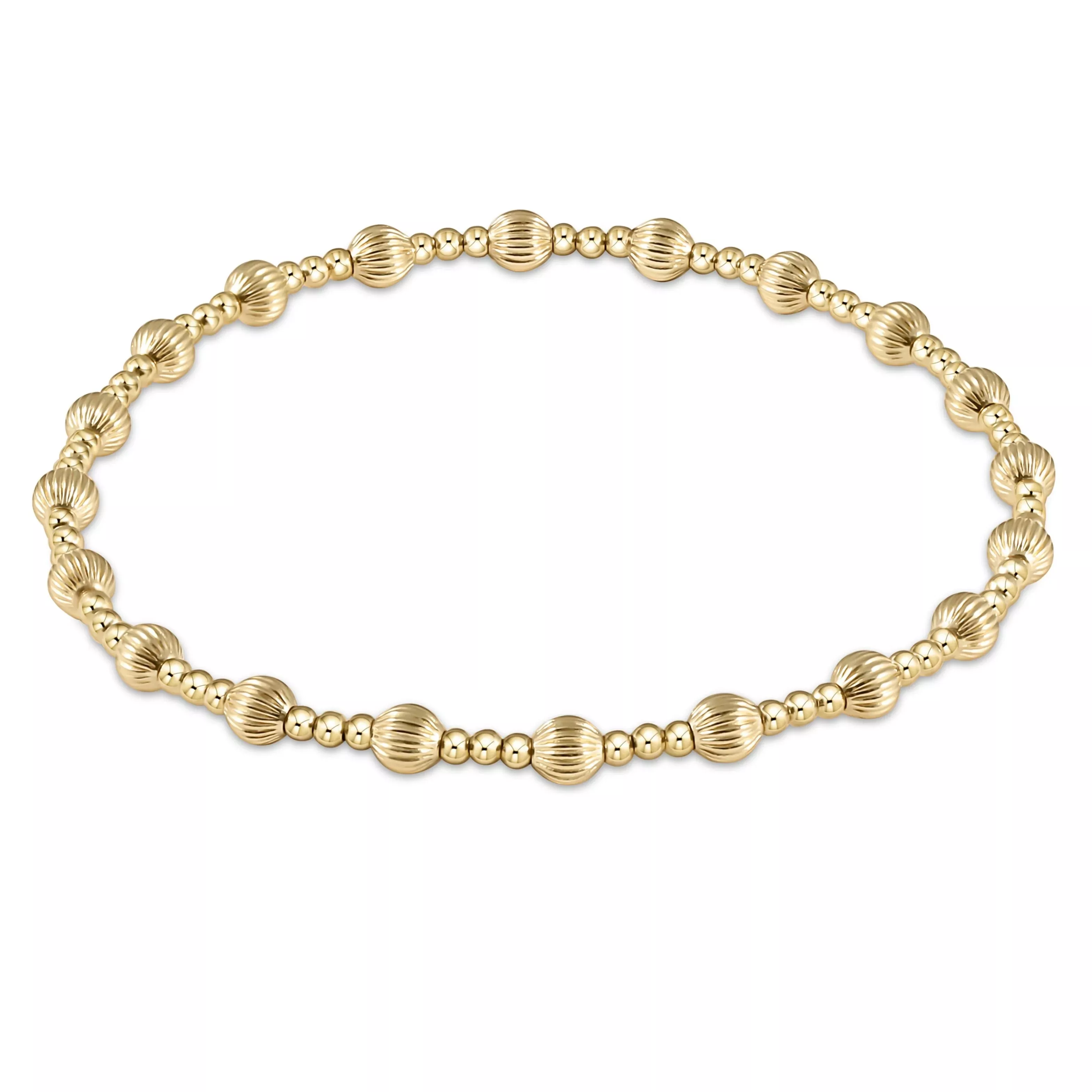 enewton - Extends Dignity Sincerity Pattern 4mm Bead Bracelet, Gold