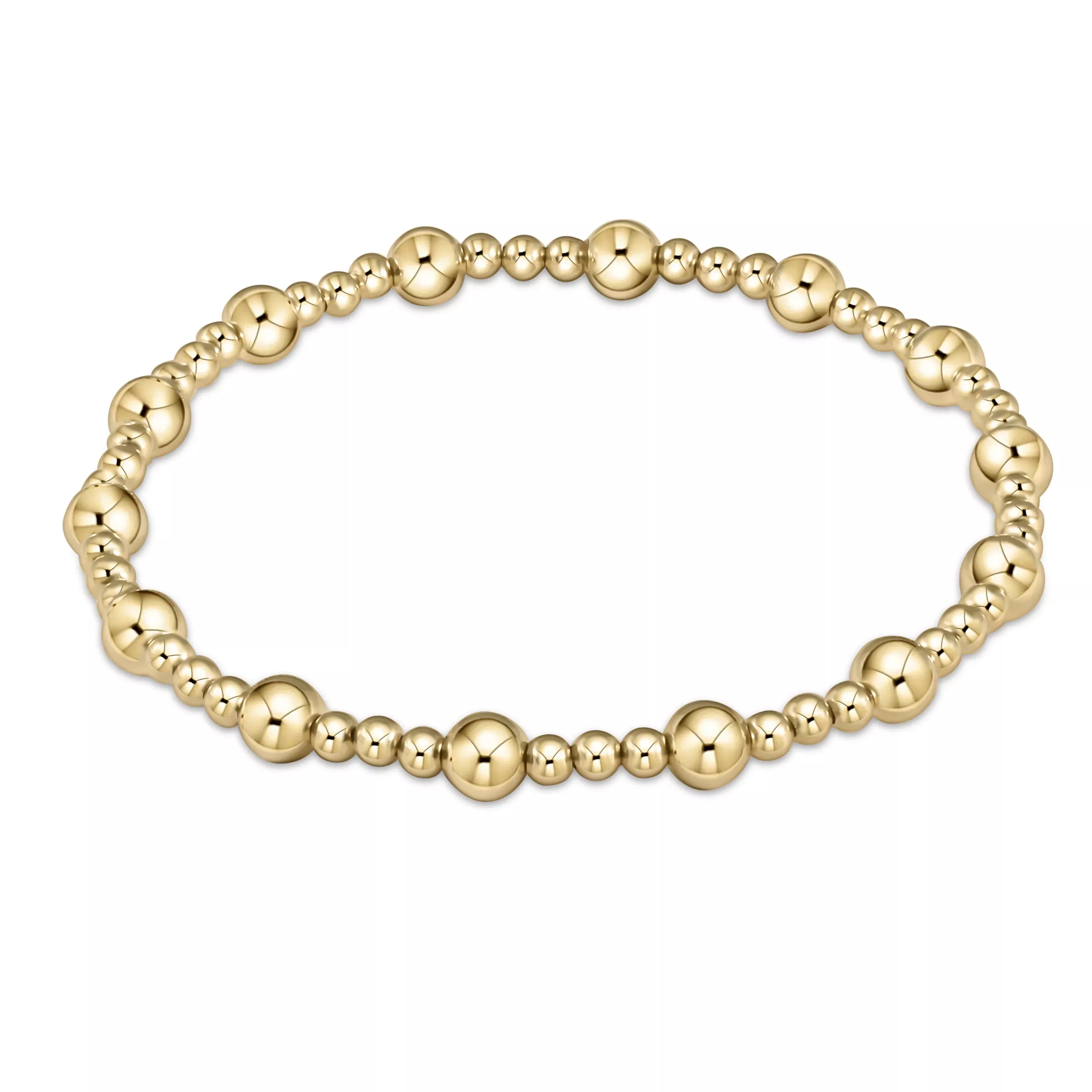 enewton - Extends Sincerity Pattern 5mm Bead Bracelet, Gold
