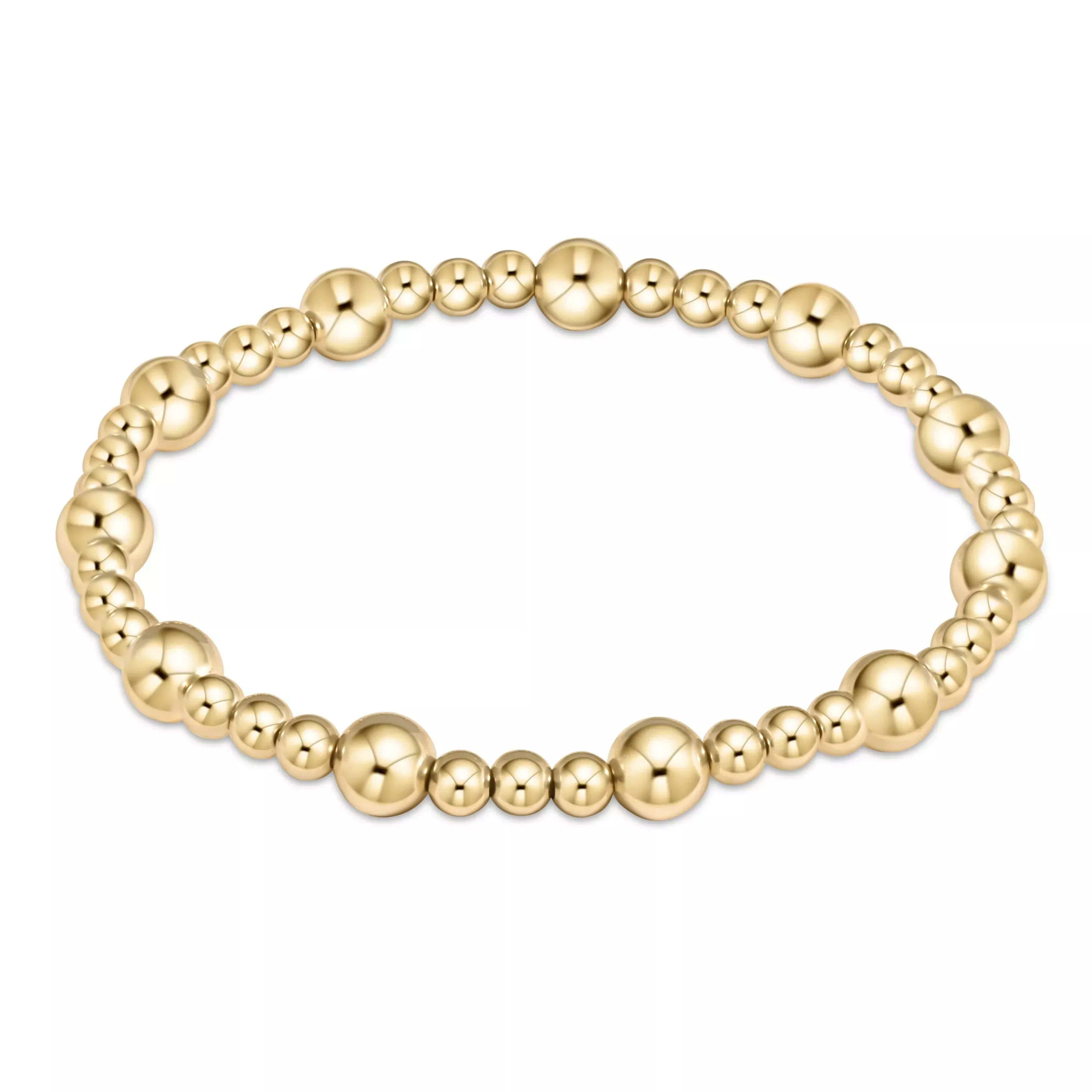 enewton - Extends Sincerity Pattern 6mm Bead Bracelet, Gold