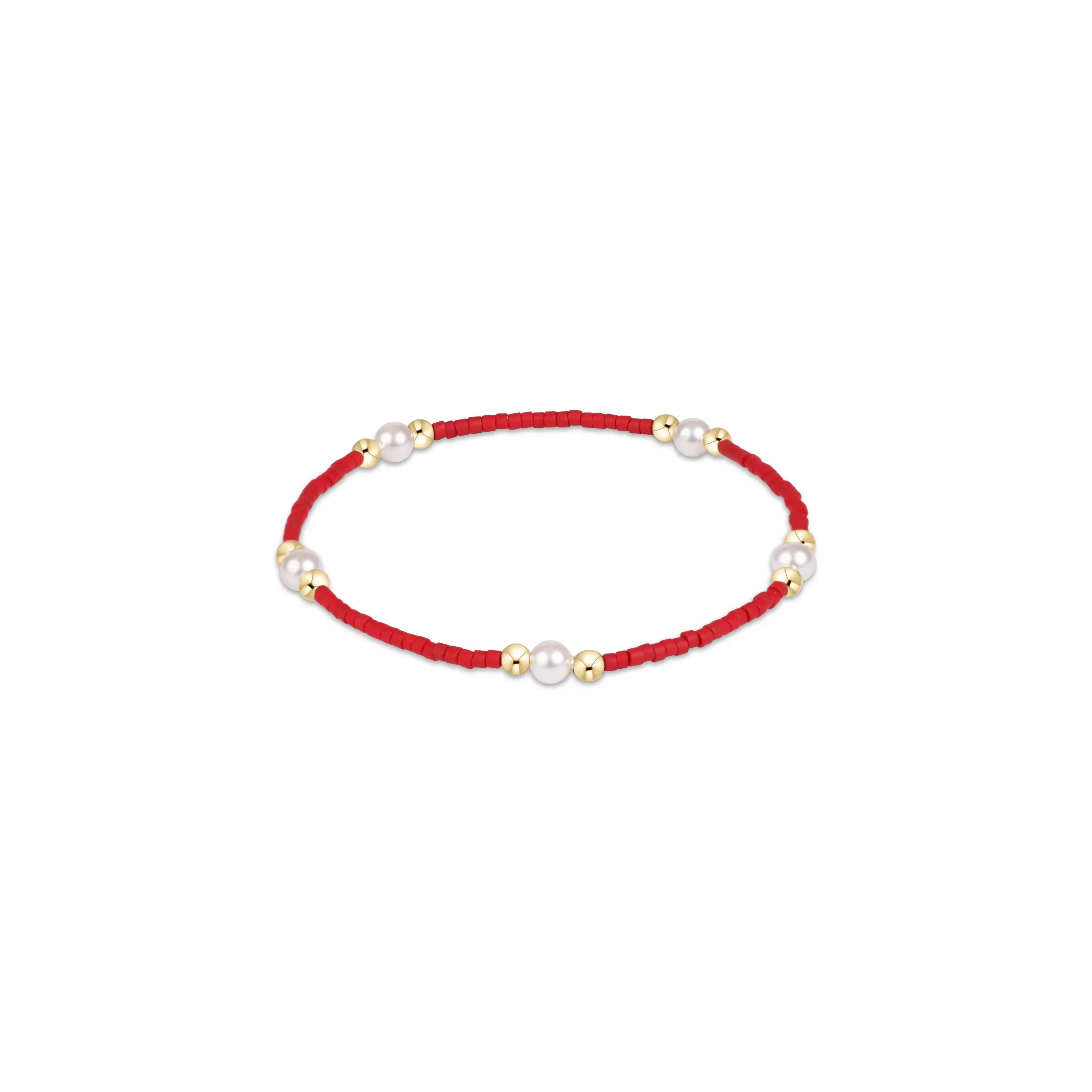 enewton - Gameday Hope Purpose Pearl Bracelet, Crimson