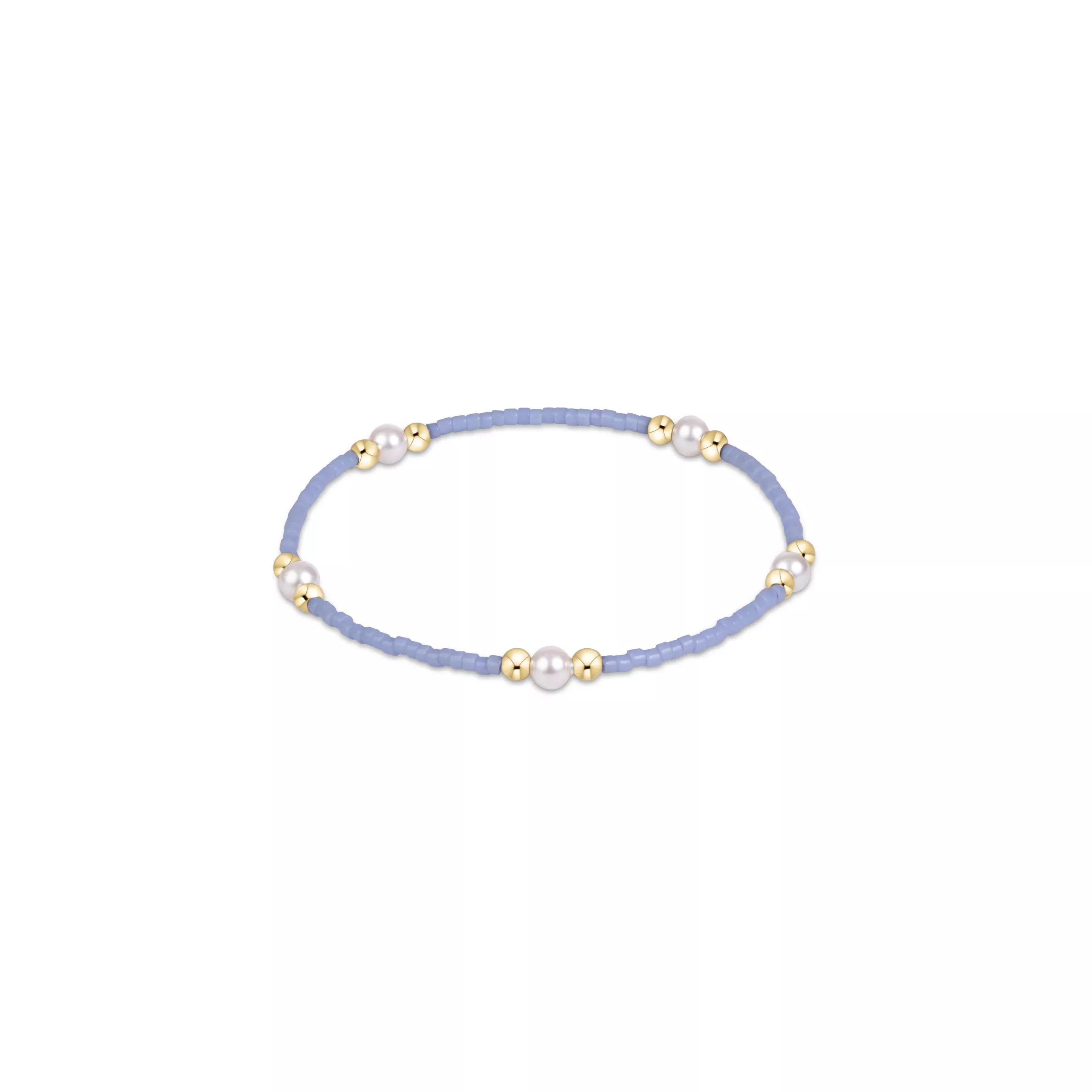 enewton - Gameday Hope Purpose Pearl Bracelet, Light Blue