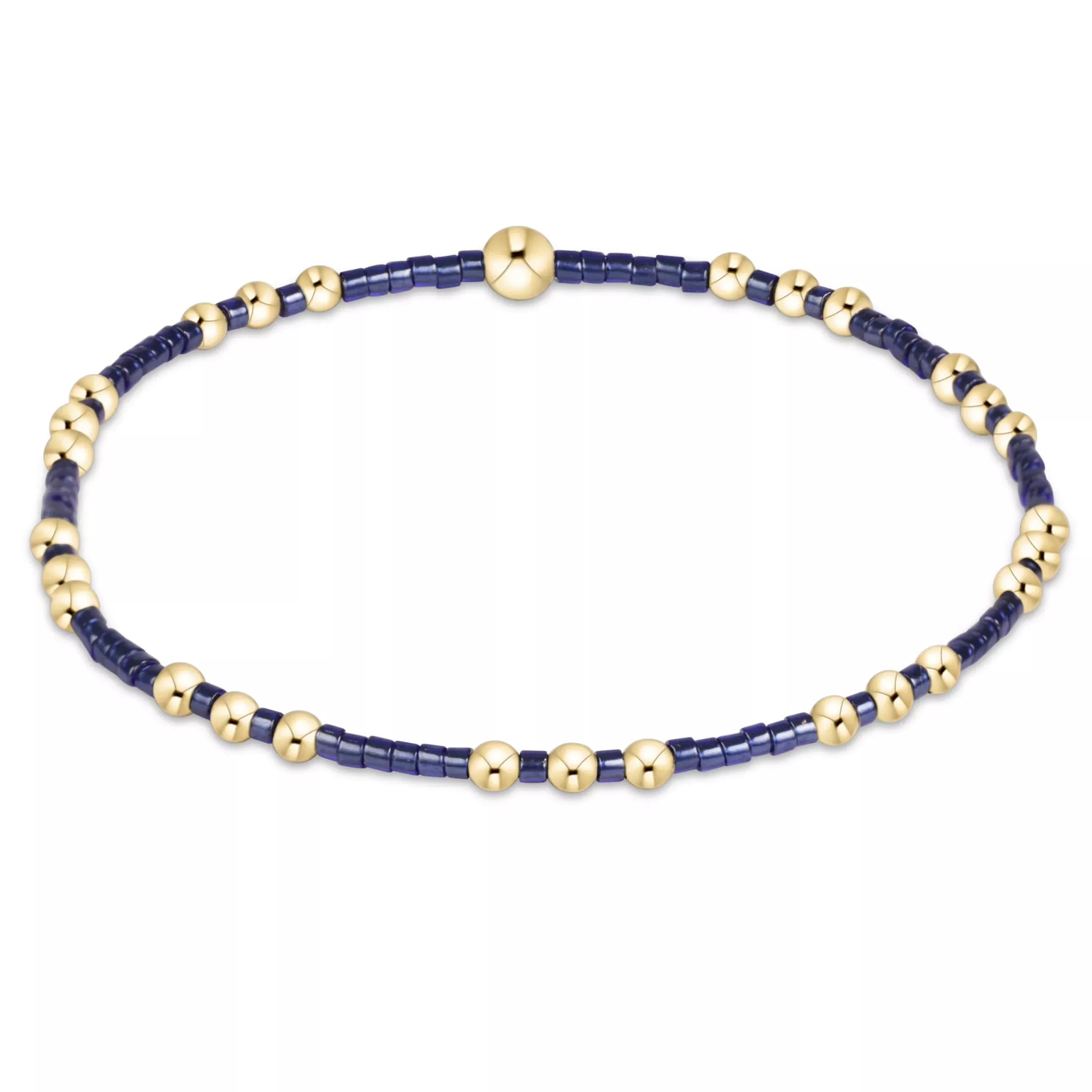 enewton - Hope Joy Pattern 2mm Bead Bracelet, Navy