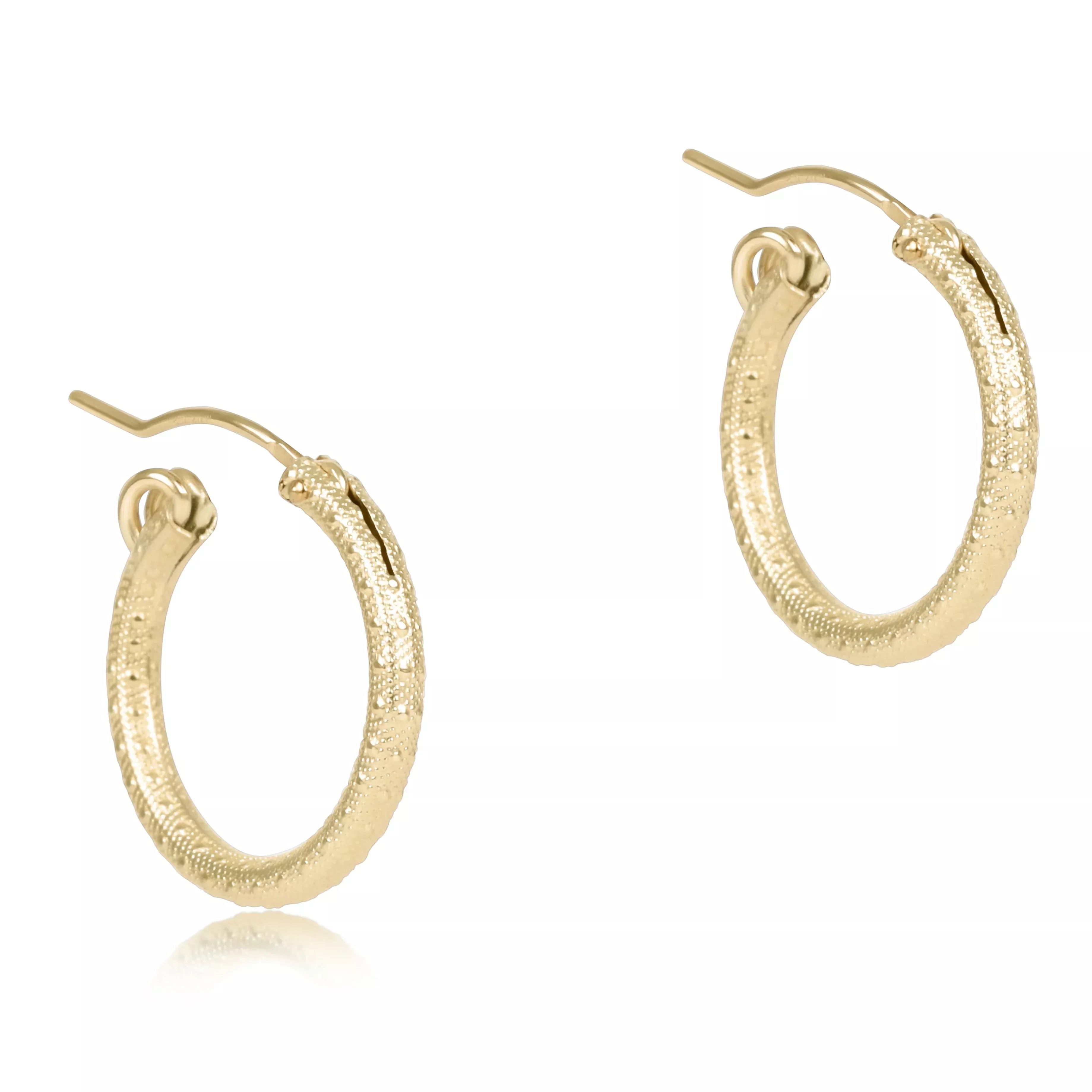 enewton - Round Gold 0.5" Hoop, Textured
