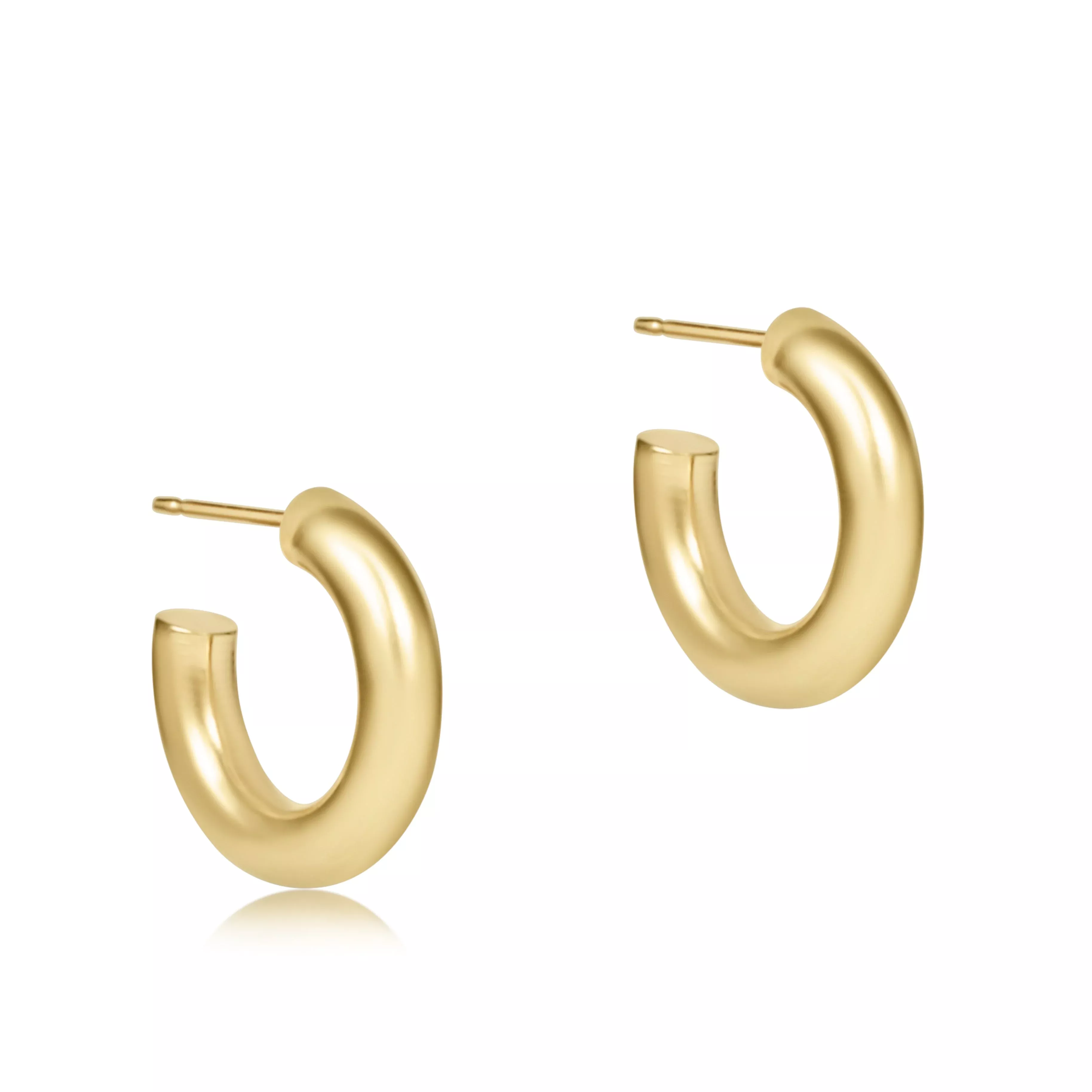 enewton - Round Gold 0.5" Post Hoop, 4mm, Smooth