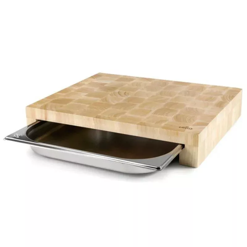 ENO Cutting Board w/ Gastro Tray – Bamboo/Stainless Steel
