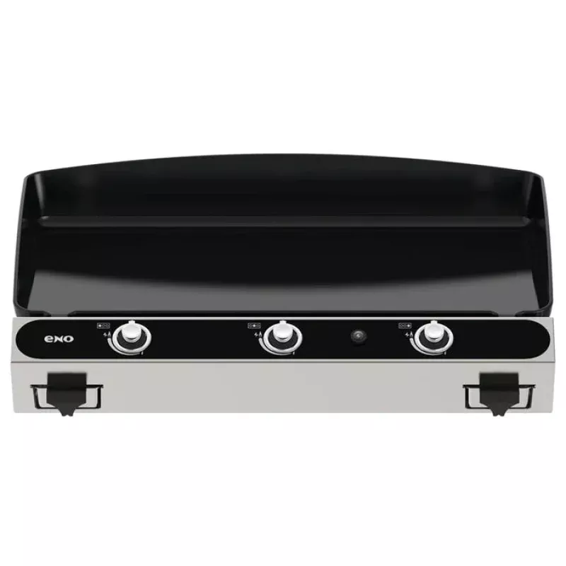 ENO La Plancha Bergerac 3000 Stainless 4-Season 3-Burner Gas Griddle Black