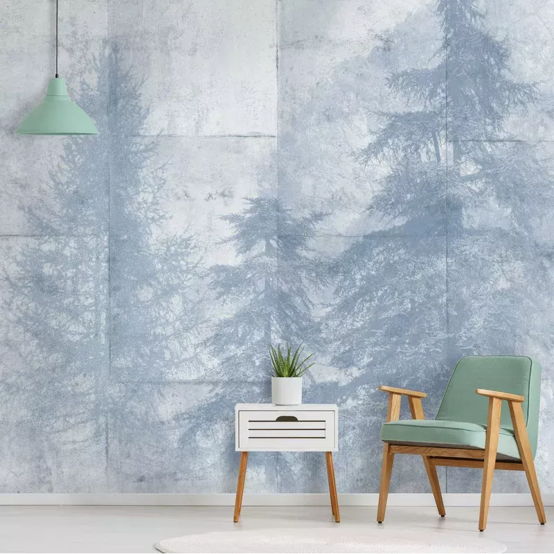 Entwistle Mist Blue Mural