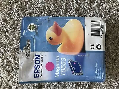 Epson t0553 Magenta Ink Cartridge Genuine OEM opened