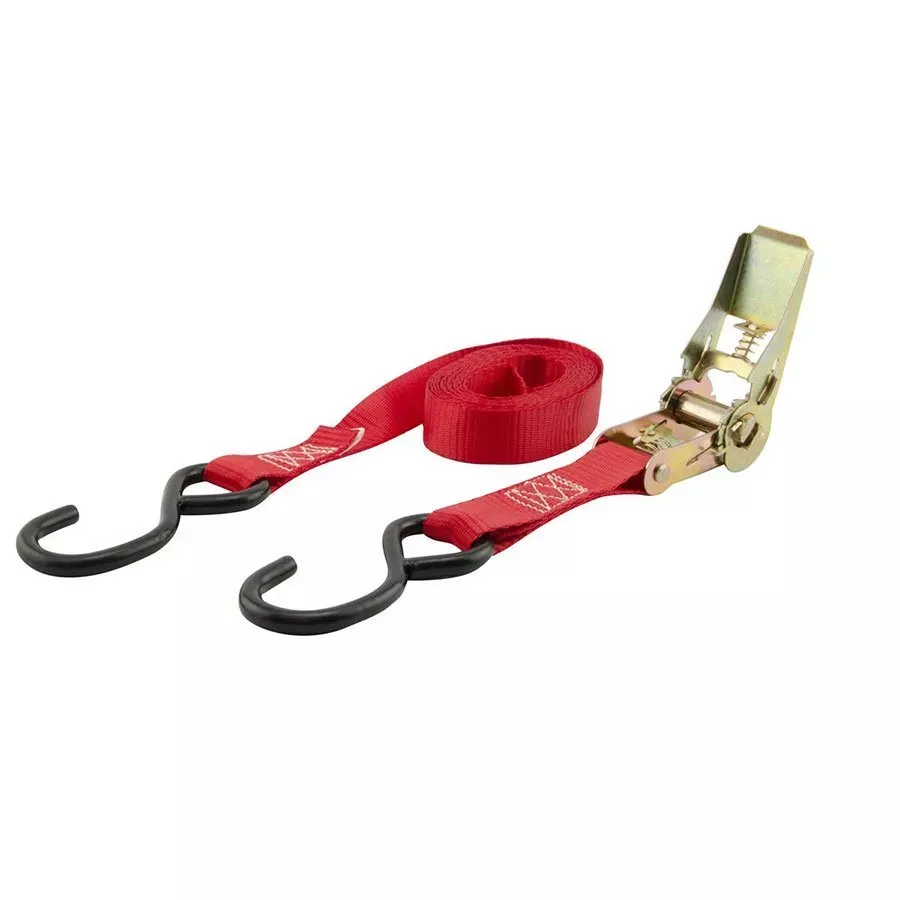 Erickson Ratchet Strap 1" X 10' 900 lb Red 4 Pk.