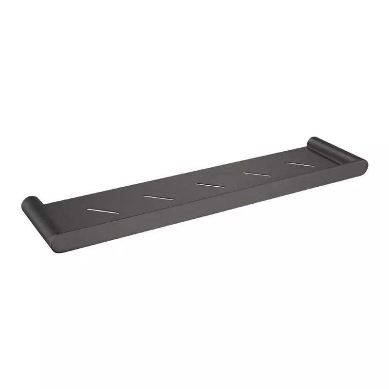 Esperia Solid Brass Gun Metal Grey Towel Shelf