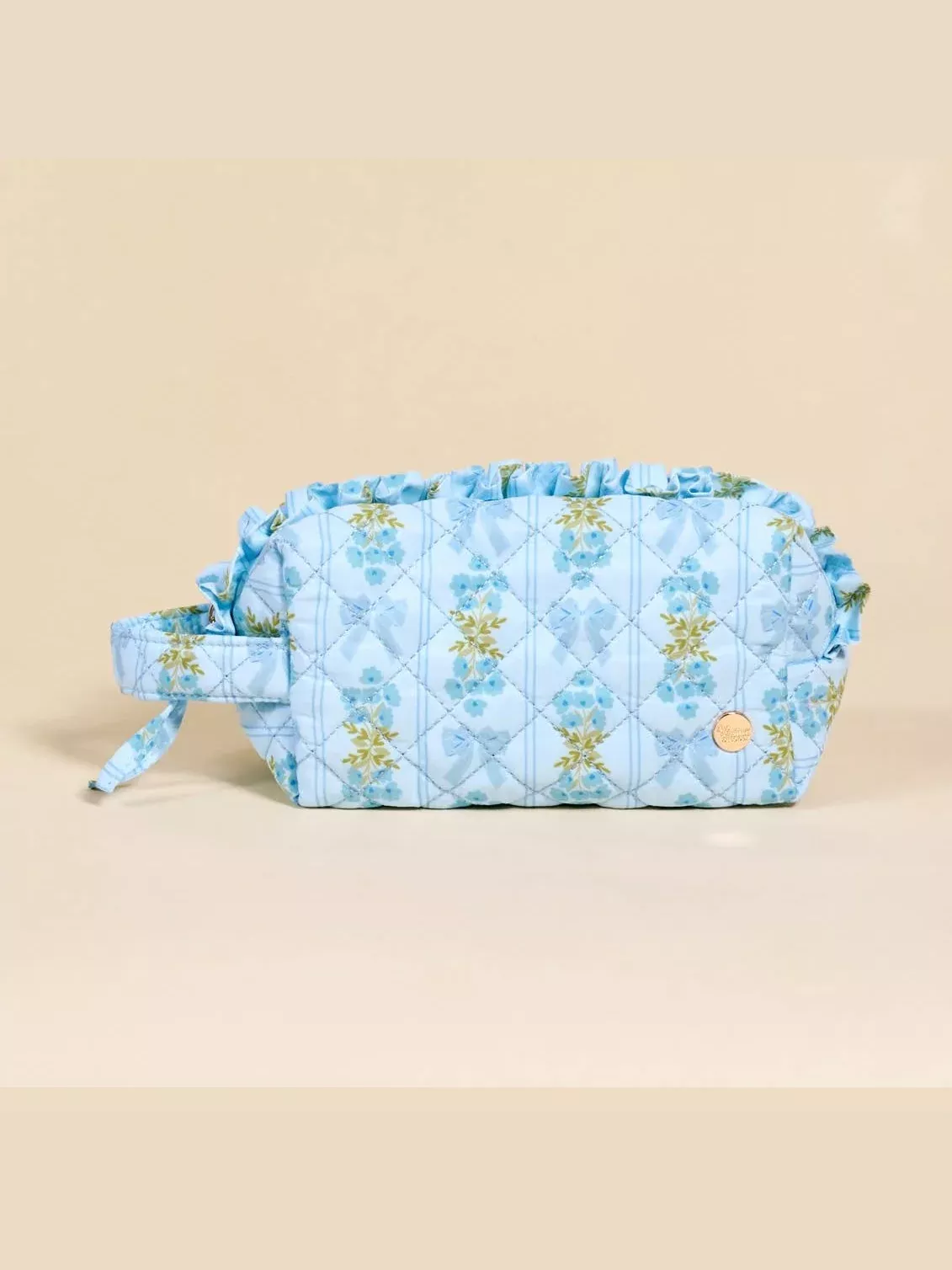 Essentials Quilted Cosmetic Pouch–Oh So Fancy Blue