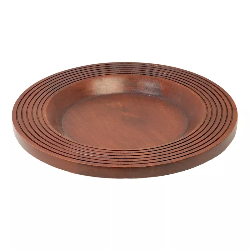 Etched Wood Charger Plate