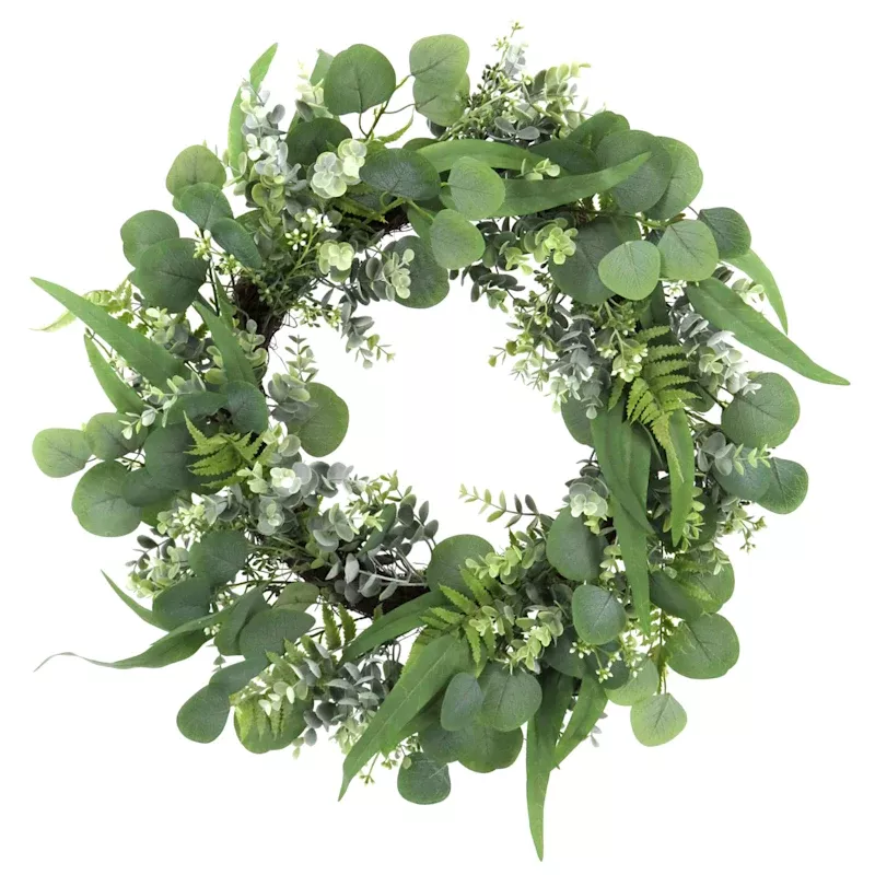 Eucalyptus & Fern Wreath, 24"