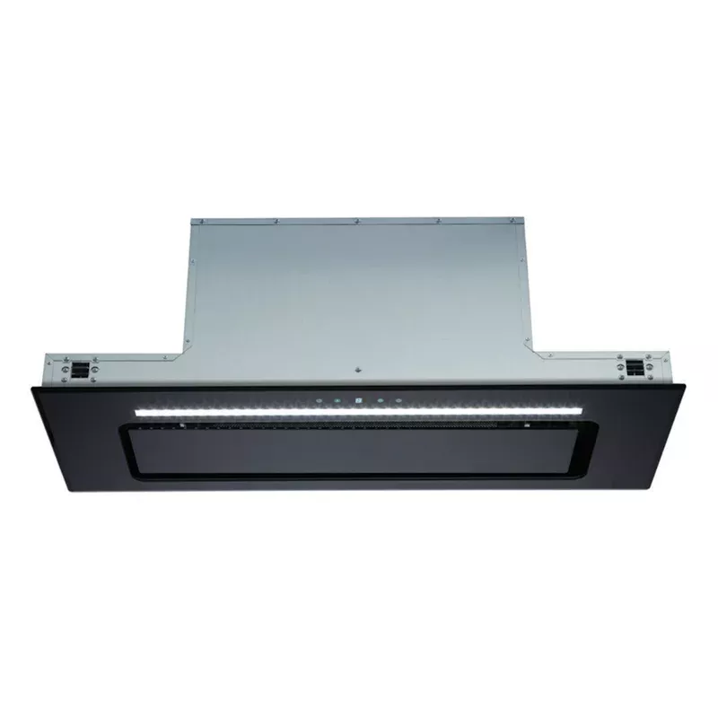 Euromaid 90cm Black Glass Undermount Rangehood