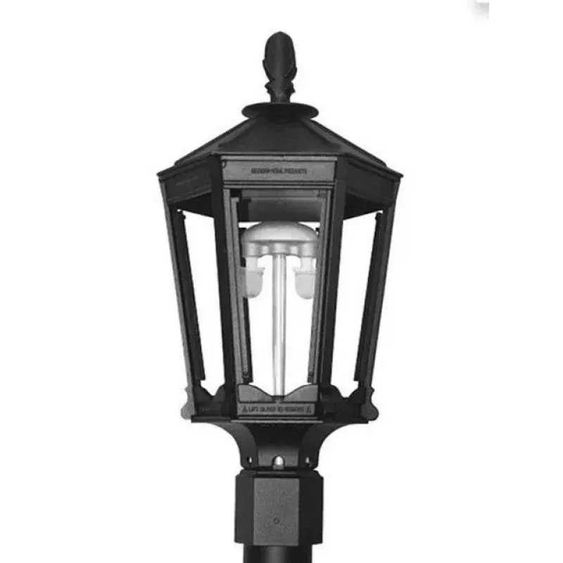 Everglow Aluminum Outdoor Post Mount 6-Sided Lamp VW9A-N