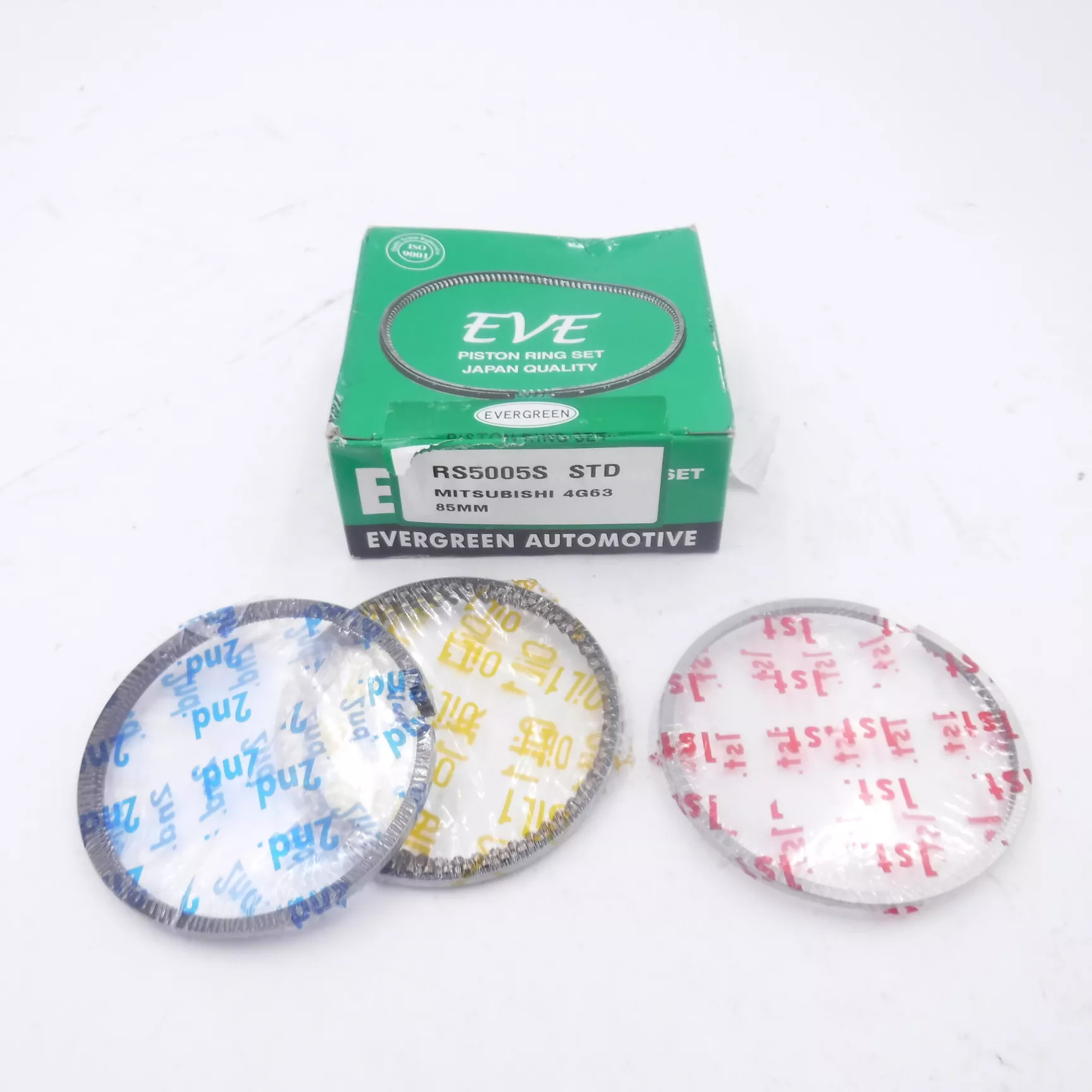 Evergreen RS5005S Piston Ring Set For 85mm Bore, 4G63 Engine, 4 Cylinder Engines