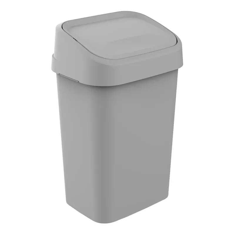 Ezy Grey Storage Rectangle Swing Lid Bin, 50L