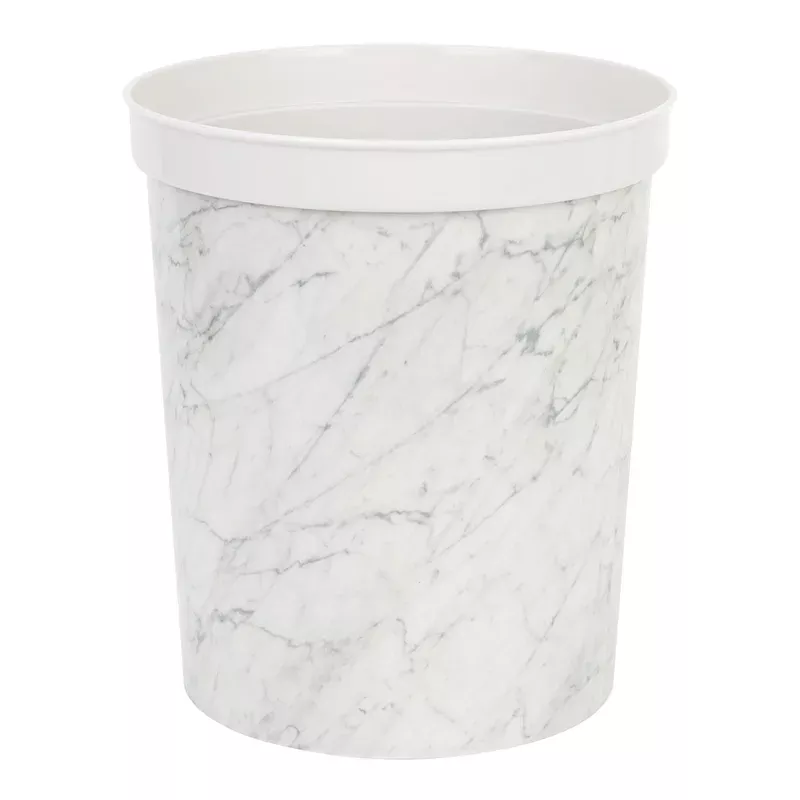 Ezy Storage Round Marbled Waste Bin, 10L