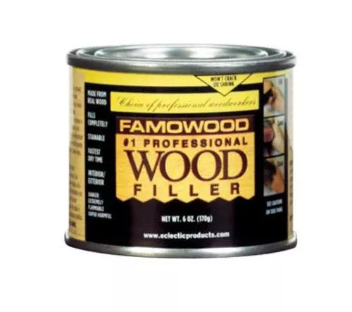 Famowood 36041106 Solvent Based Wood Filler, 6 Oz, Birch