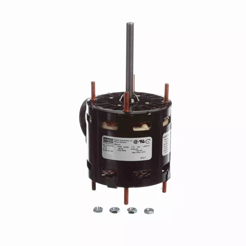 Fasco Motor 1M1124 1/20 HP 1-Speed Replacement Motor (3.3″ O.D.) | OEM Regal/Fasco