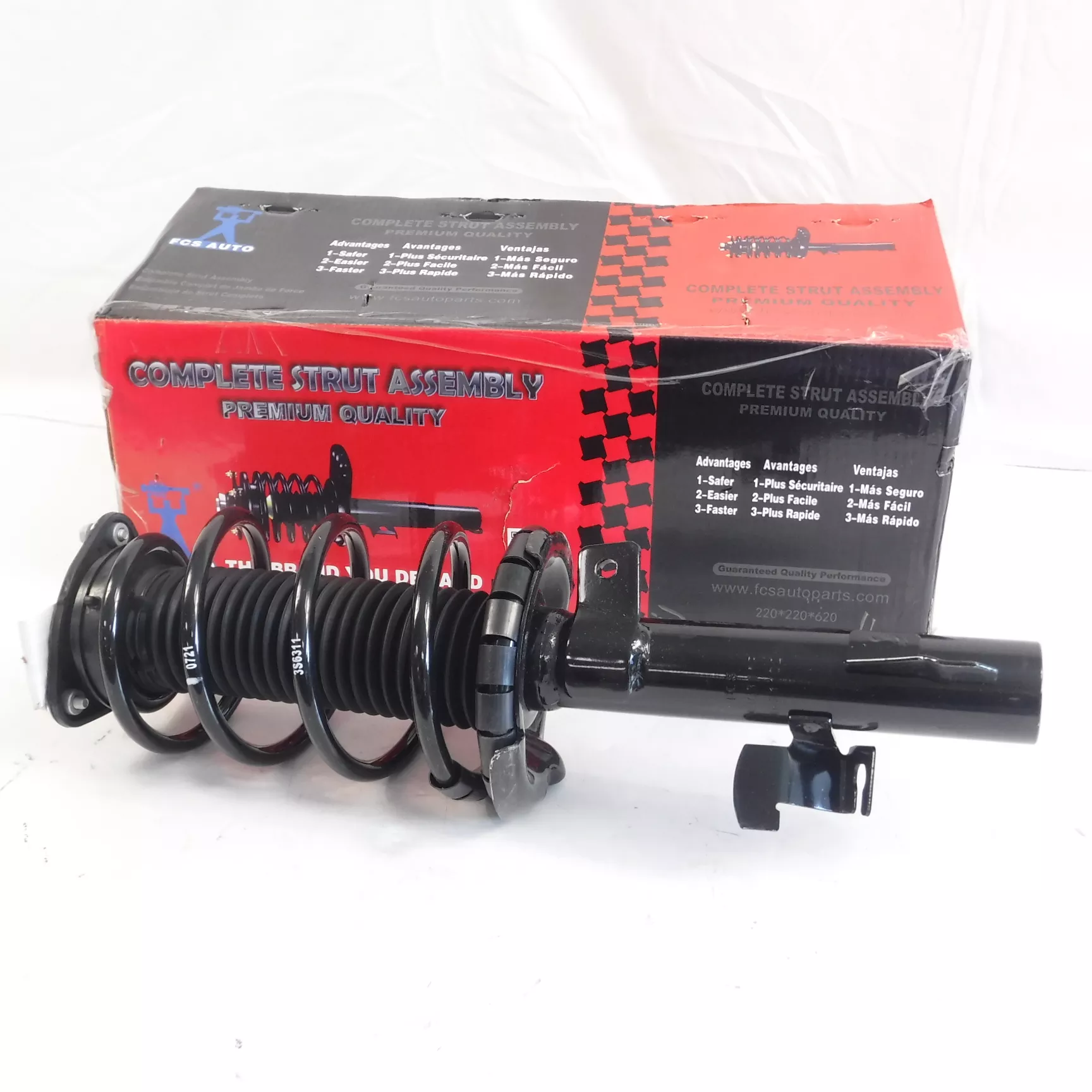 FCS Auto Front Right Complete Strut Assembly FCS1336311R for 2004-2013 Mazda 3