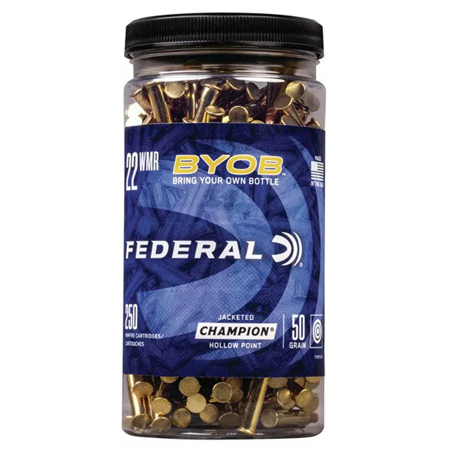 Federal BYOB 22WMR Rimfire Bottle Ammunition - 250 ct