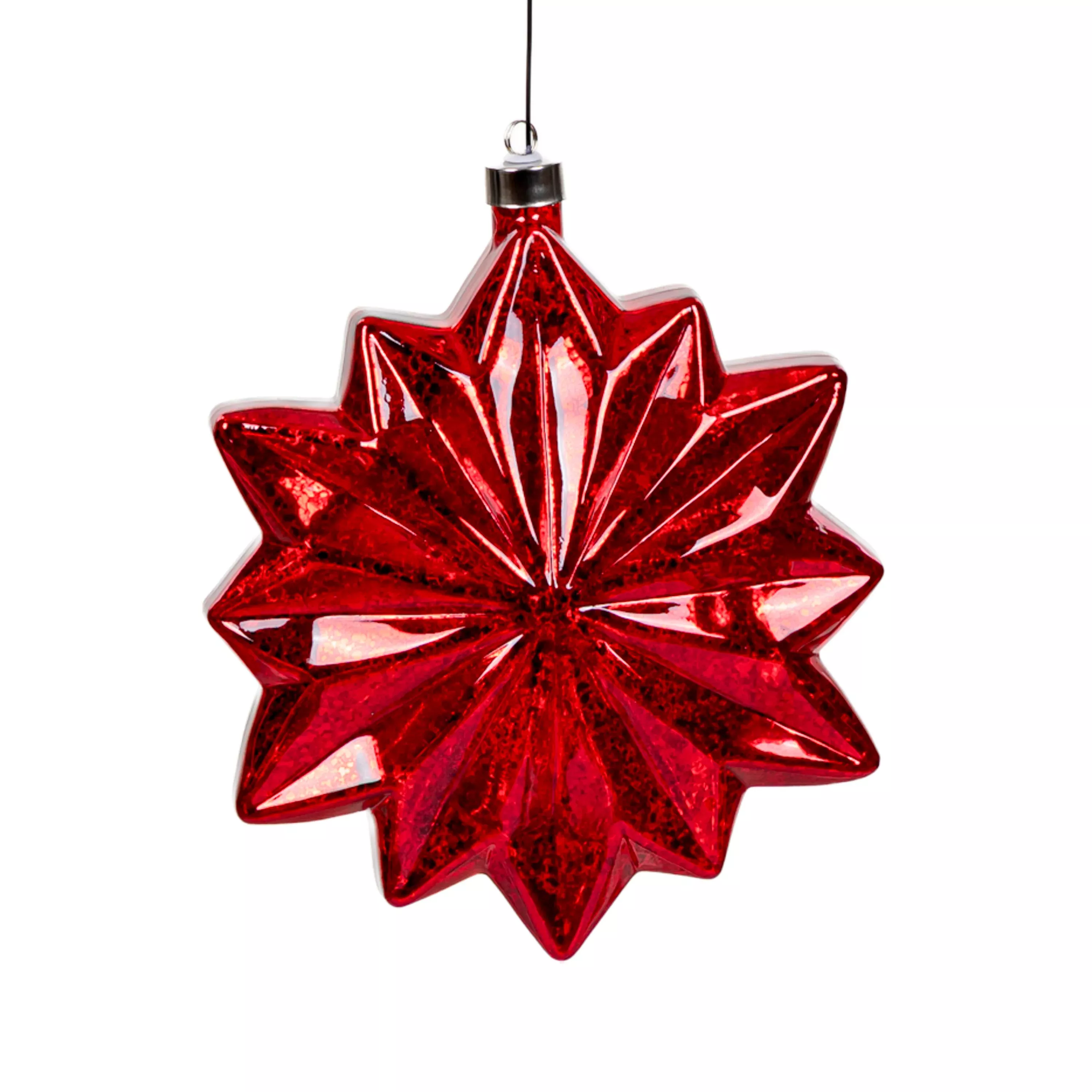 Feels Like the Holidays Hanging Décor, LED, Glass, Flower Shape, 7.8"H