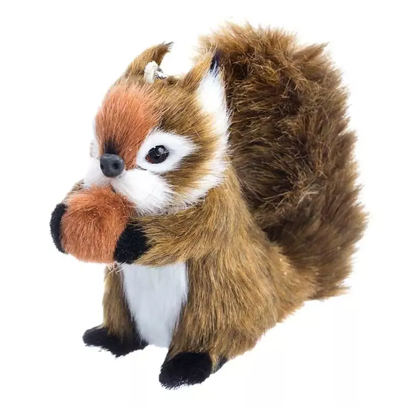 Felt Squirrel with Acorn Ornament, 2"