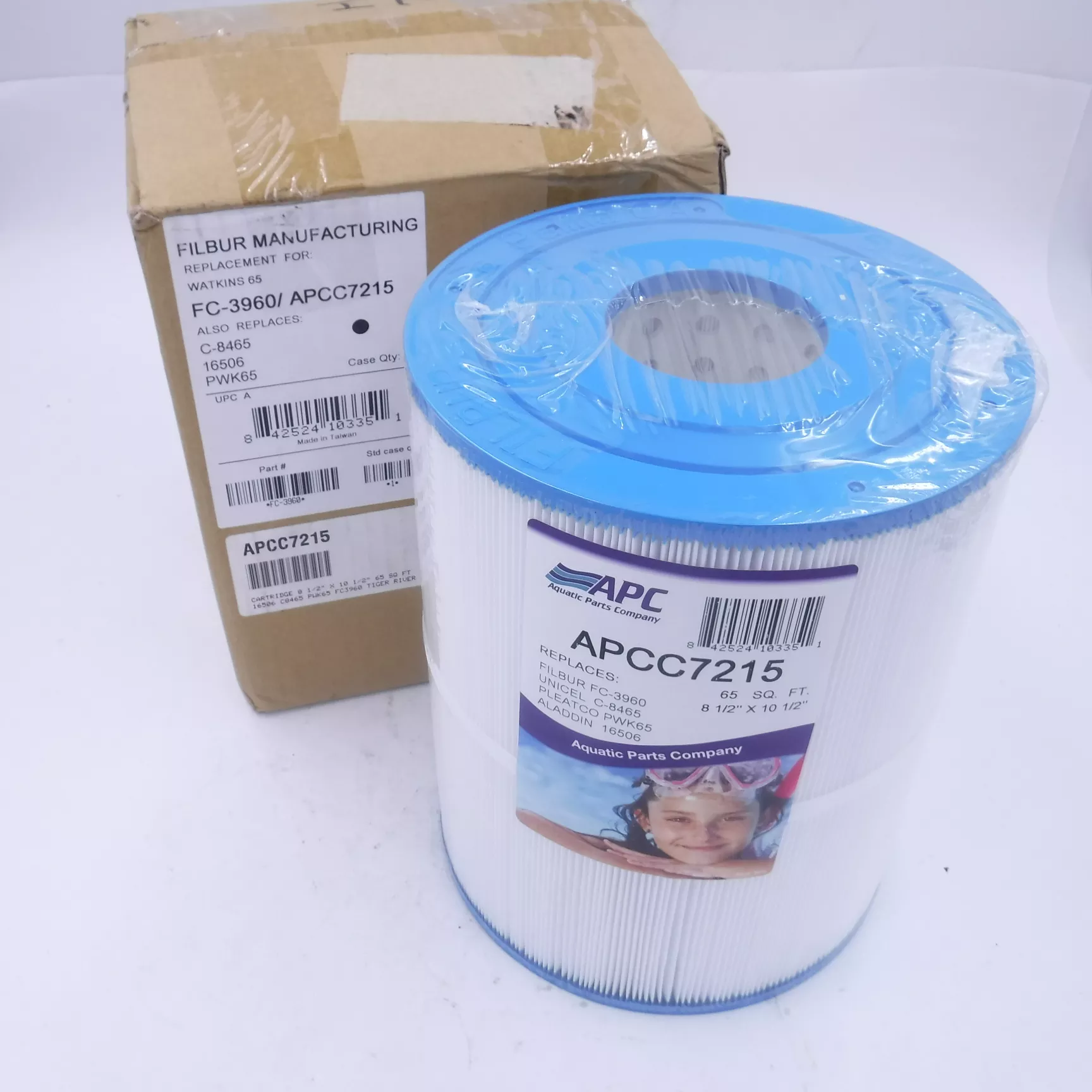 Filbur APCC7215 8.5×10.5″ Pool & Spa Replacement Filter Cartridge for Watkins 65