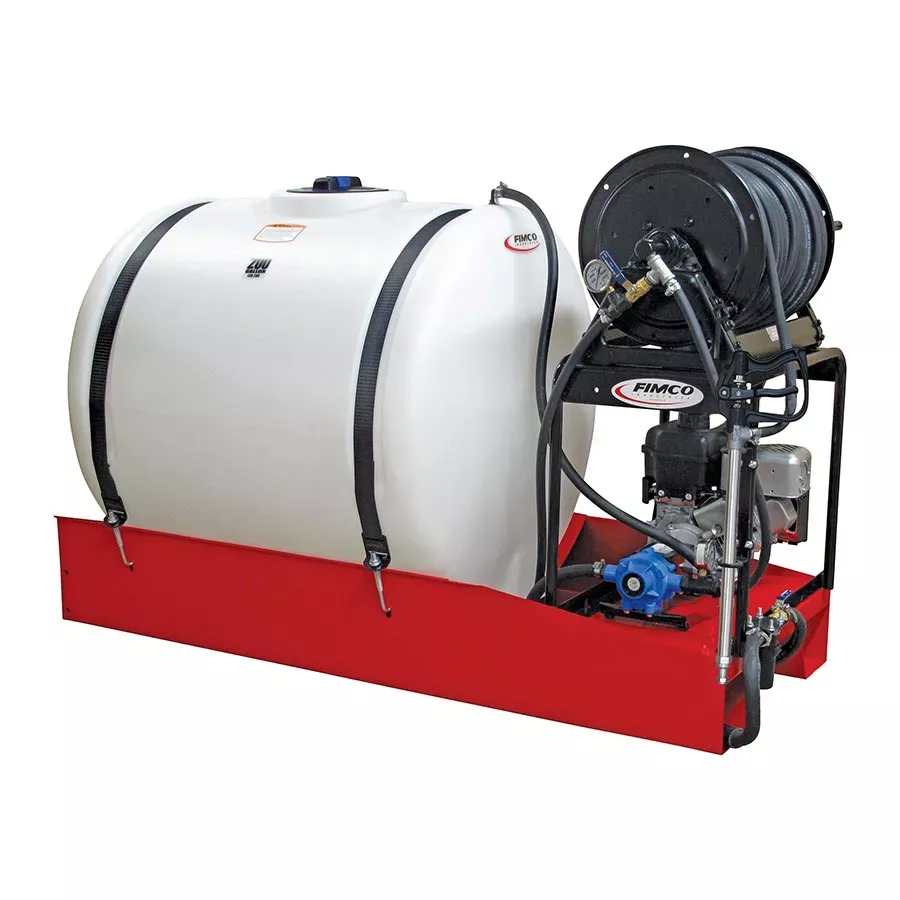 Fimco Skid Sprayer with Gas Powered Roller Pump - 200 gal