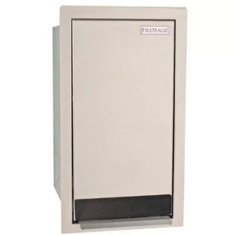Fire Magic Outdoor Kitchen Roll-Out Stainless Steel Trash Bin 53825-T
