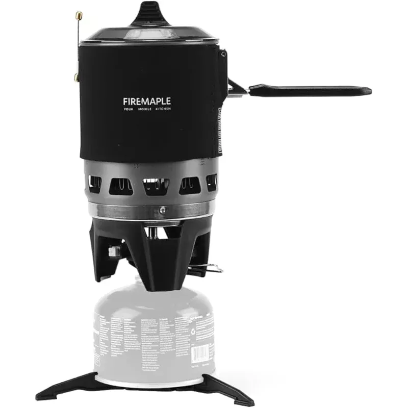 Fire-Maple Fixed Star 3 Personal Cooking System | Pot/Jet Burner Stove System with Electric Ignition | Ideal for Hiking, Camping, Backpacking, Fishing, Hunting Trips and Emergency Use, Green