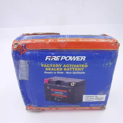 Fire Power CTX20HL-BS(FA) Factory Activated Maintenance Free Sealed Battery