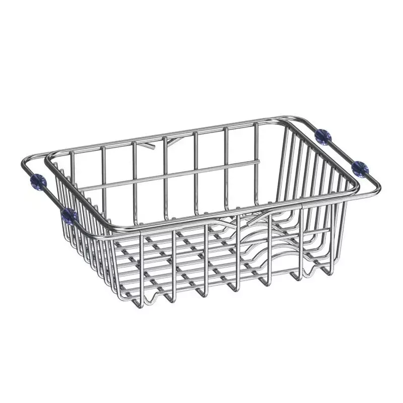 Flexible Stainless Steel Sink Basket / Dish Rack
