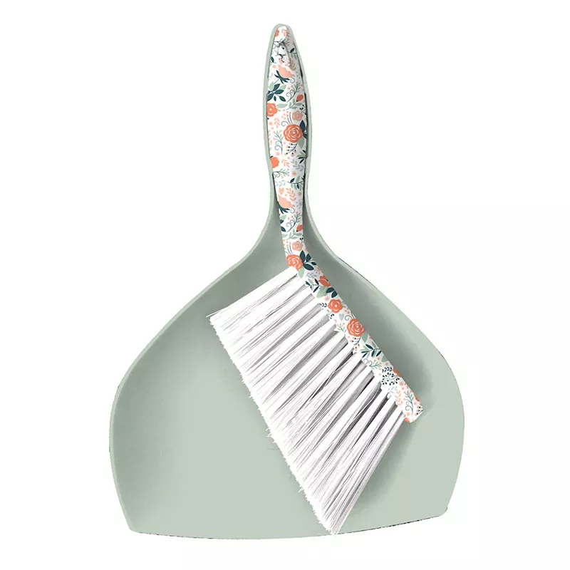 Floral Dustpan Brush