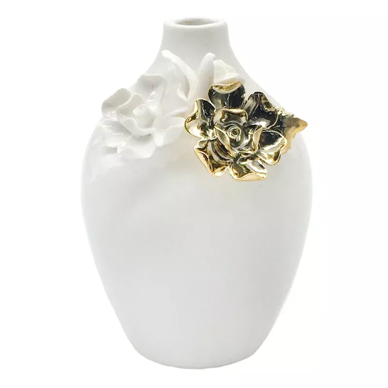 Floral Porcelain Vase, 4.5"